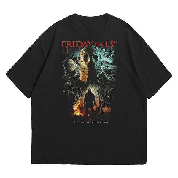 Camiseta Oversized Algodão Terror - Sexta-feira 13