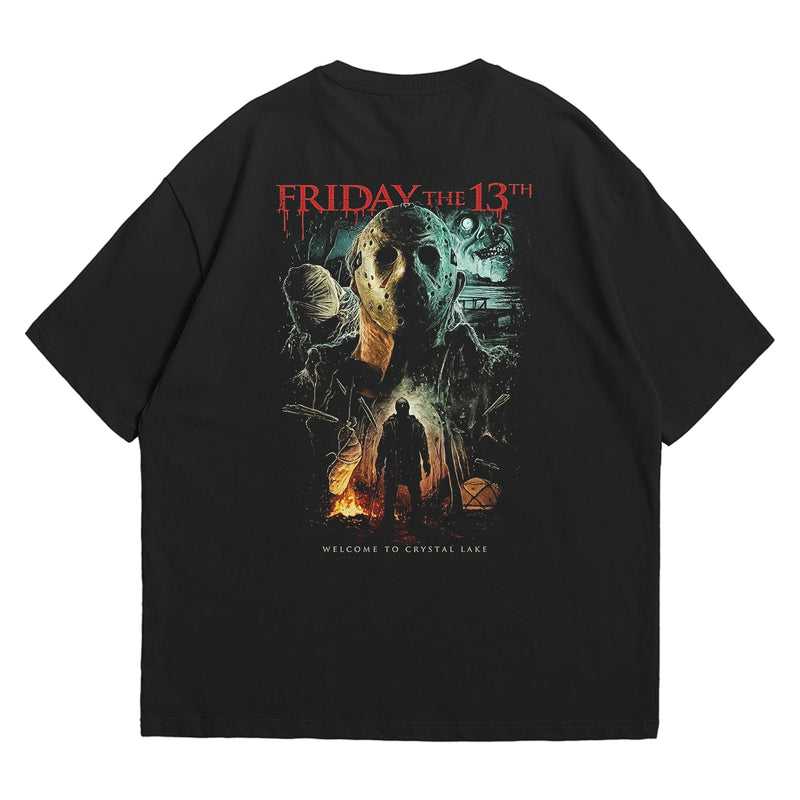 Camiseta Oversized Algodão Terror - Sexta-feira 13