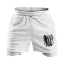 Shorts de Compressão 2 em 1 Anime Attack on Titan – Divisão de Reconhecimento