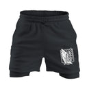 Shorts de Compressão 2 em 1 Anime Attack on Titan – Divisão de Reconhecimento