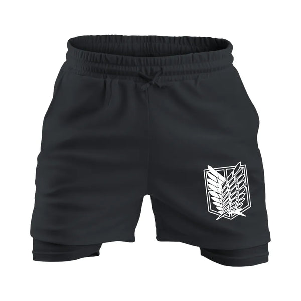 Shorts de Compressão 2 em 1 Anime Attack on Titan – Divisão de Reconhecimento