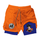 Shorts de Compressão 2 em 1 Anime Dragon Ball Z – O Poder de Goku