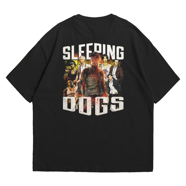 Camiseta Oversized Algodão Playstation Game Sleeping Dogs