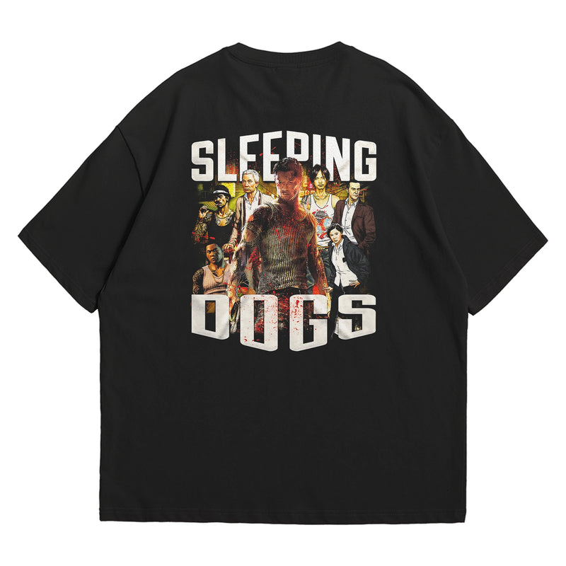 Camiseta Oversized Algodão Playstation Game Sleeping Dogs