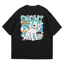 Camiseta Oversized Algodão Desenhos Retrô Snowy