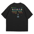 Camiseta Oversized Algodão Pixel Game Space Invaders