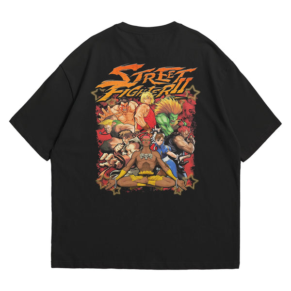 Camiseta Oversized Algodão Arcade Game Street Fighter II