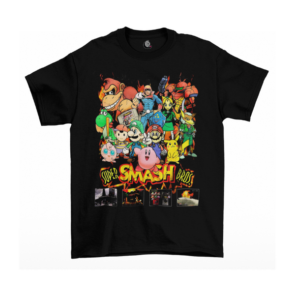 Camiseta Algodão Premium Nintendo Switch Game Super Smash Bros