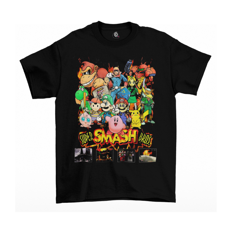 Camiseta Algodão Premium Nintendo Switch Game Super Smash Bros