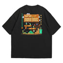 Camiseta Oversized Algodão Pixel Game Super Mario Bros