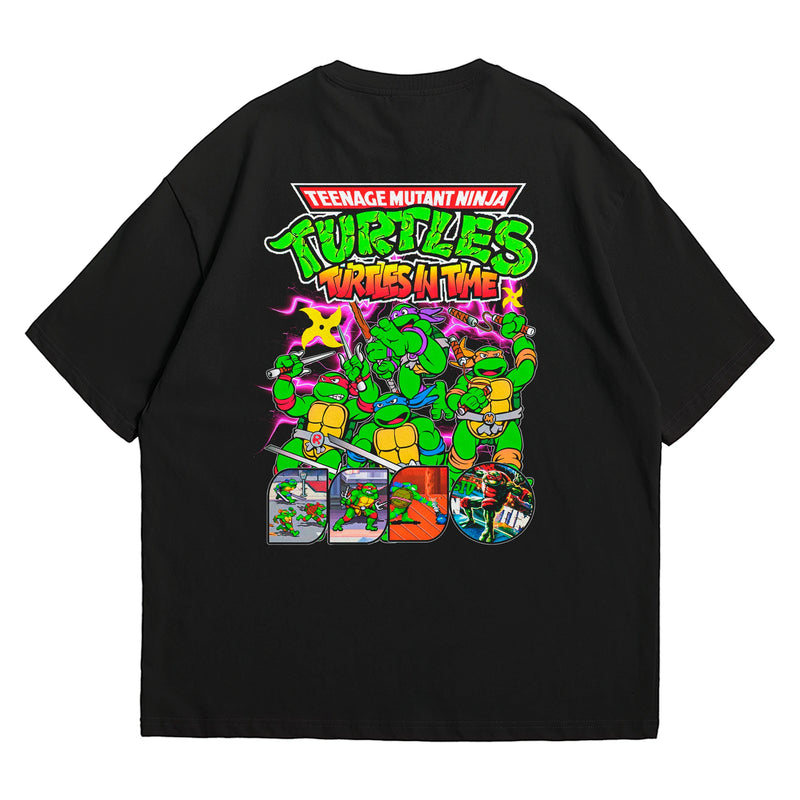 Camiseta Oversized Algodão Super Nintendo Game Teenage Mutant Ninja Turtles IV: Turtles in Time