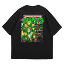 Camiseta Oversized Algodão Desenhos Retrô Tartarugas Ninjas