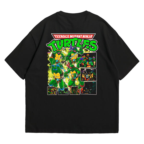 Camiseta Oversized Algodão Desenhos Retrô Tartarugas Ninjas