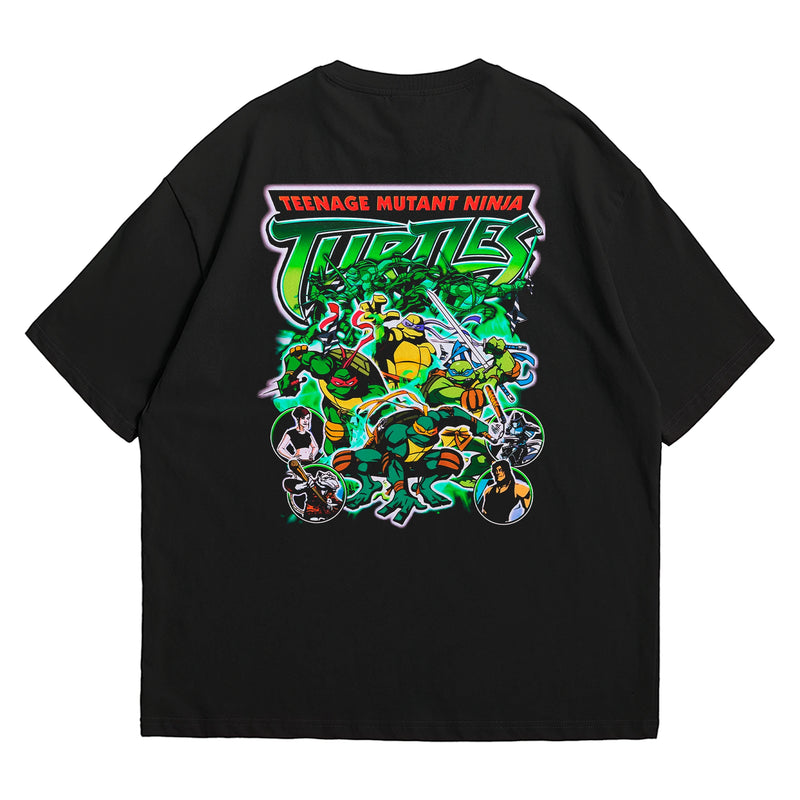 Camiseta Oversized Algodão Desenhos Retrô Tartarugas Ninjas