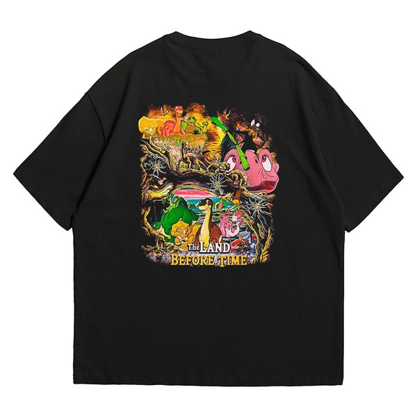 Camiseta Oversized Algodão Desenhos Retrô The Land Before Time