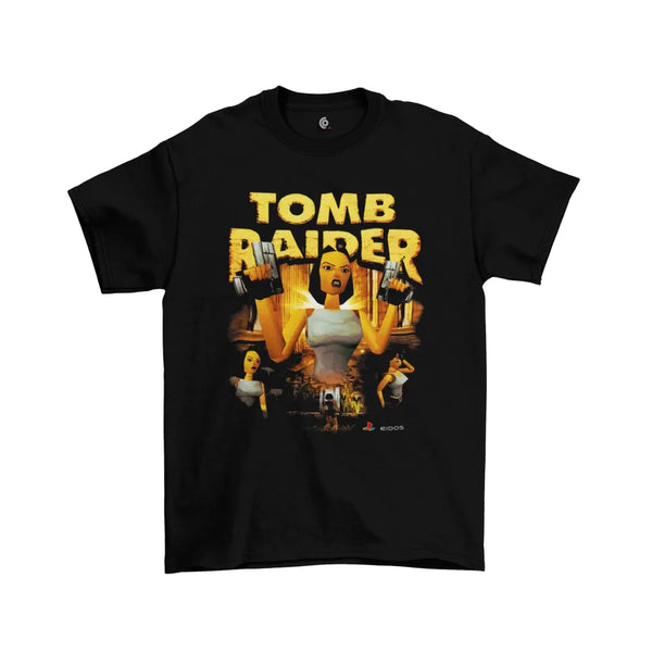 Camiseta Algodão Premium PlayStation Game Tomb Raider - Pistol