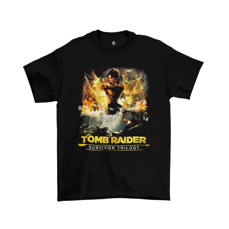 Camiseta Algodão Premium PC Game Tomb Raider: Survivor Trilogy