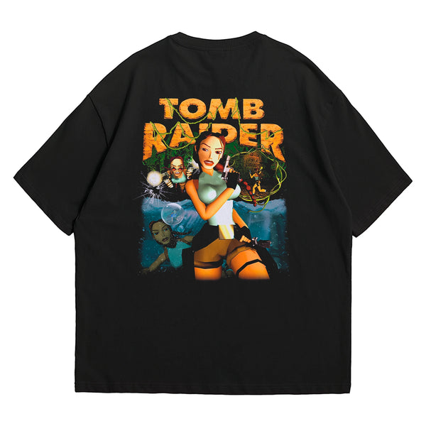 Camiseta Oversized Algodão Playstation Game Tomb Raider