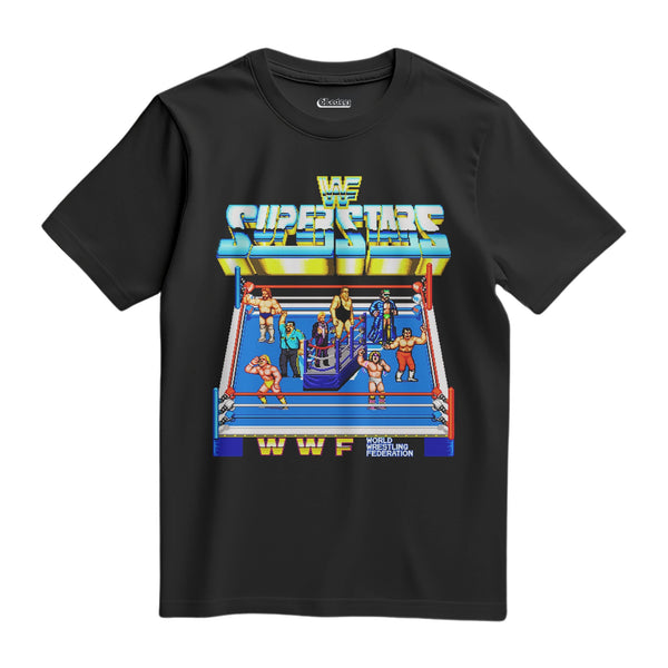 Camiseta Algodão Premium Pixel Game WWF Superstars