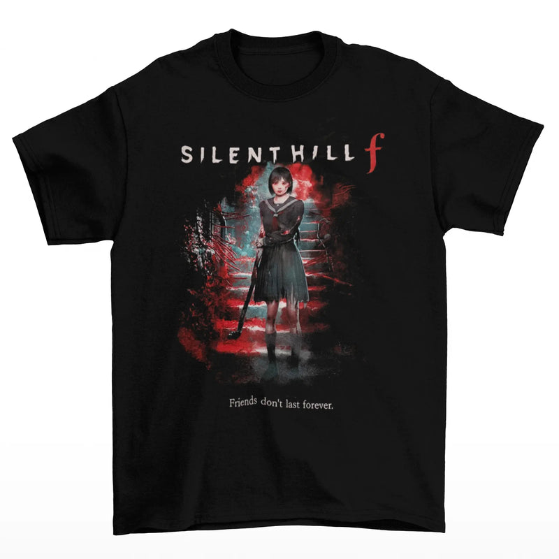Camiseta Algodão Premium Game  Silent Hill F – Friends Don’t Last Forever