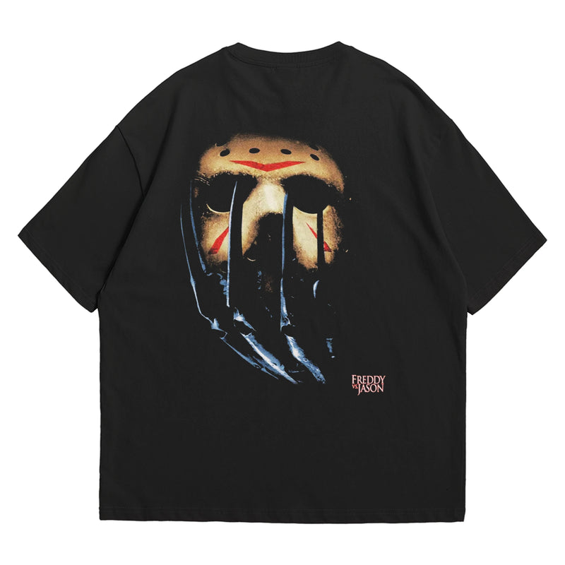 Camiseta Oversized Algodão Terror - Freddy vs. Jason