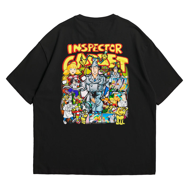 Camiseta Oversized Algodão Desenhos Retrô Inspector Gadget